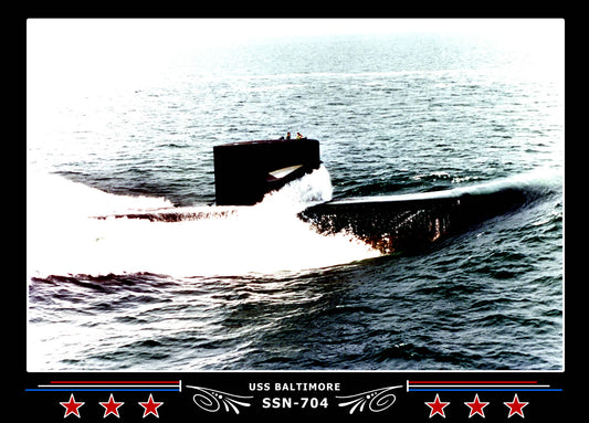 USS Baltimore SSN-704 Canvas Photo Print