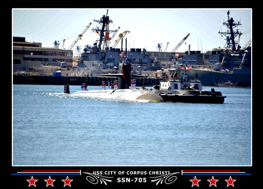 USS City Of Corpus Christi SSN-705 Canvas Photo Print