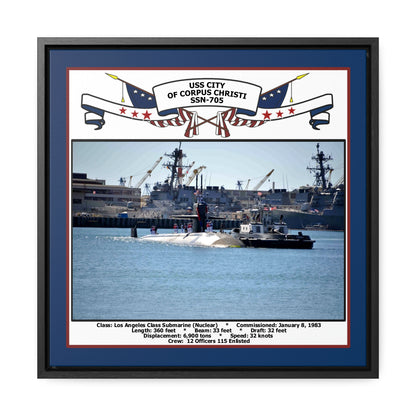 USS City Of Corpus Christi SSN-705 Navy Floating Frame Photo Front View