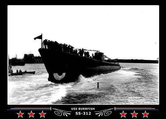 USS Burrfish SS-312 Canvas Photo Print