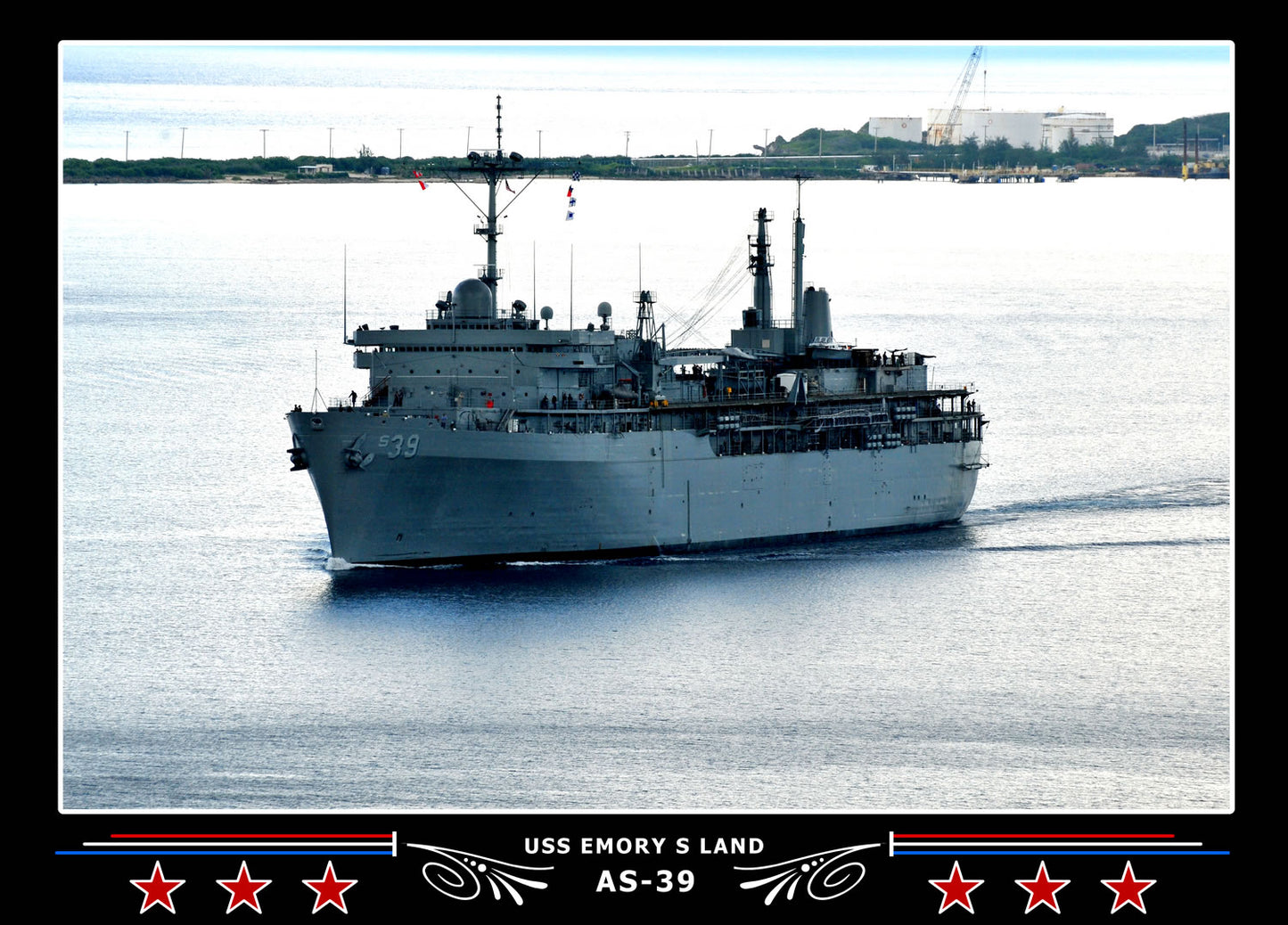 USS Emory S Land AS-39 Canvas Photo Print