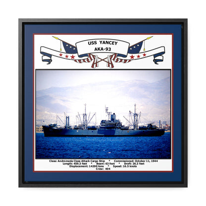 USS Yancey AKA-93 Navy Floating Frame Photo Front View