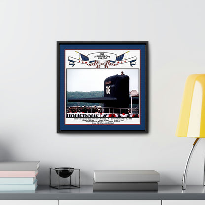 USS Albuquerque SSN-706 Navy Floating Frame Photo Desk View