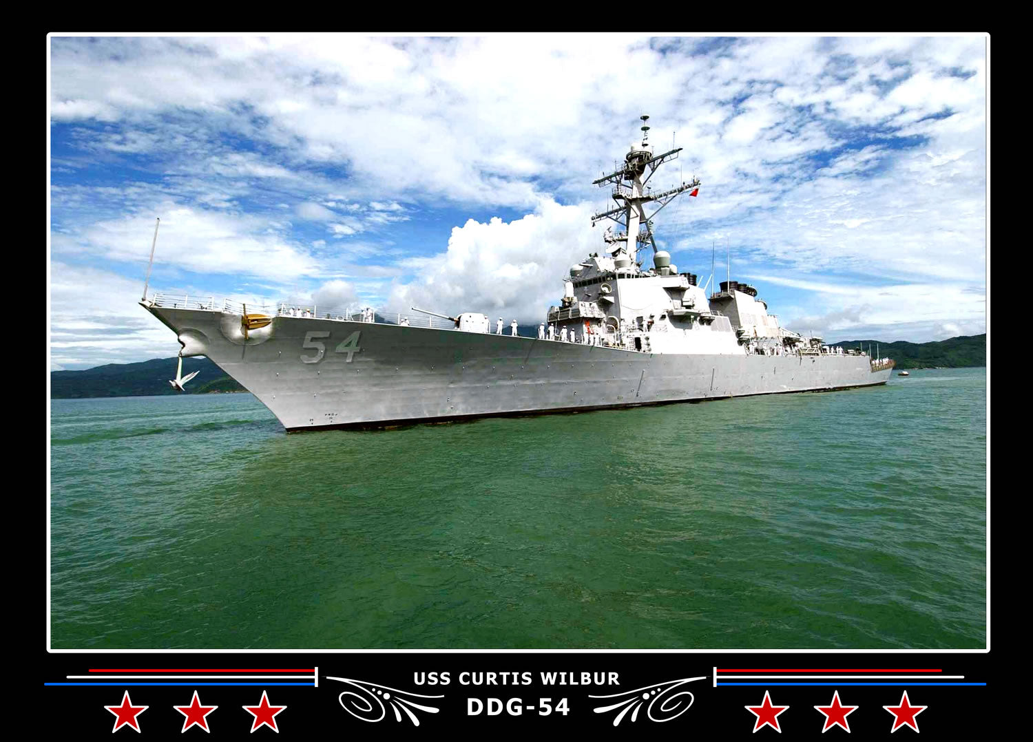 USS Curtis Wilbur DDG-54 Canvas Photo Print