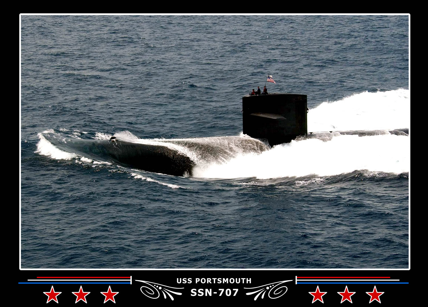 USS Portsmouth SSN-707 Canvas Photo Print