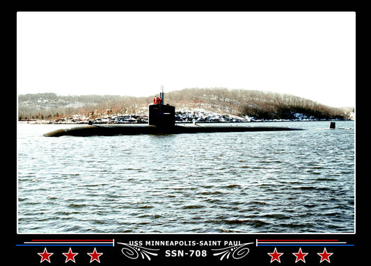 USS Minneapolis-Saint Paul SSN-708 Canvas Photo Print