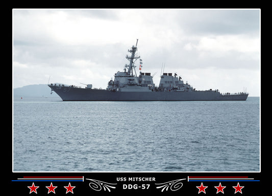 USS Mitscher DDG-57 Canvas Photo Print