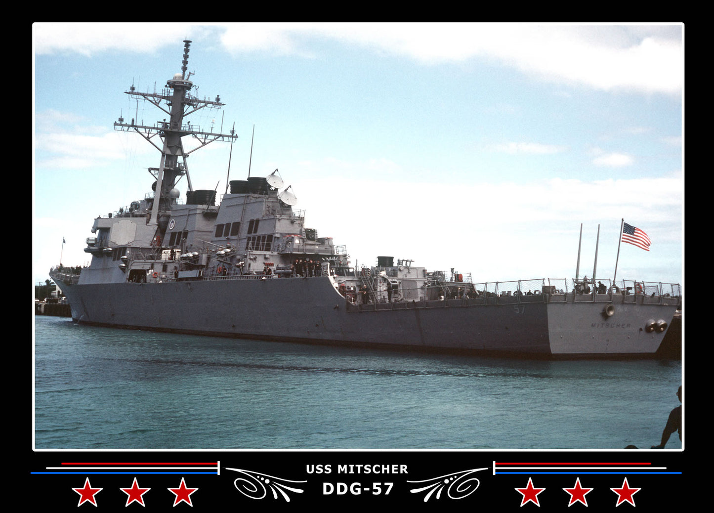 USS Mitscher DDG-57 Canvas Photo Print