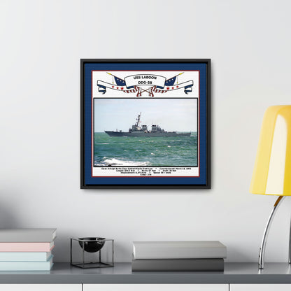 USS Laboon DDG-58 Navy Floating Frame Photo Desk View