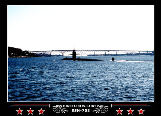 USS Minneapolis-Saint Paul SSN-708 Canvas Photo Print