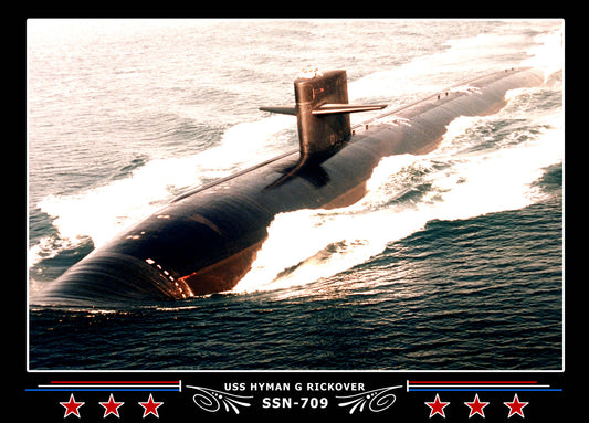 USS Hyman G Rickover SSN-709 Canvas Photo Print
