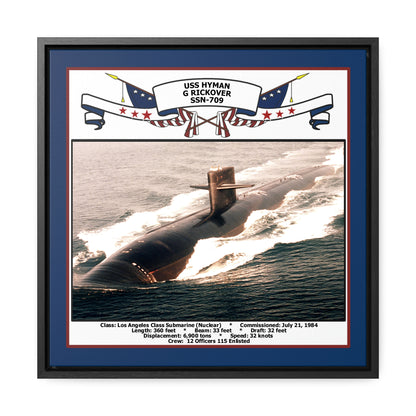 USS Hyman G Rickover SSN-709 Navy Floating Frame Photo Front View