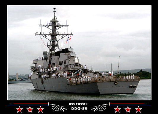 USS Russell DDG-59 Canvas Photo Print