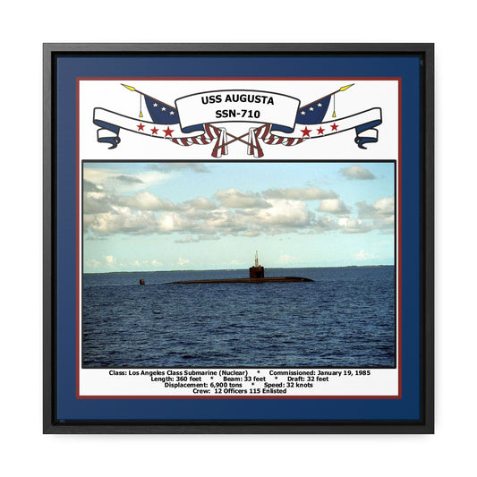 USS Augusta SSN-710 Navy Floating Frame Photo Front View
