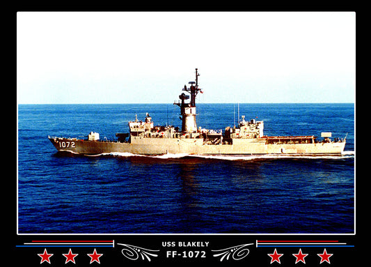 USS Blakely FF-1072 Canvas Photo Print