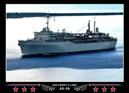 USS Emory S Land AS-39 Canvas Photo Print