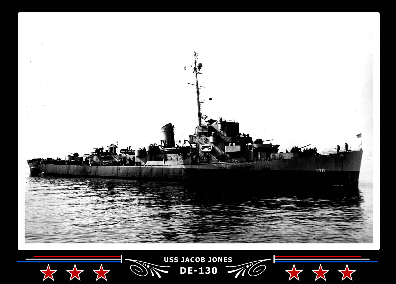 USS Jacob Jones DE-130 Canvas Photo Print