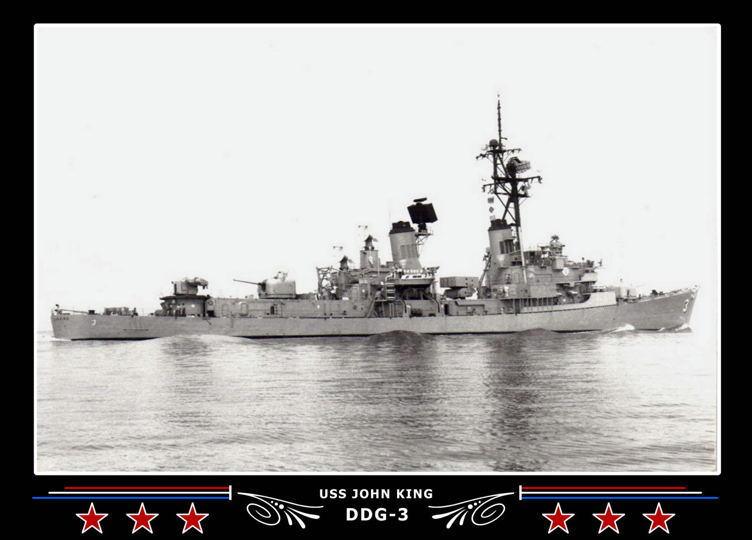 USS John King DDG-3 Canvas Photo Print