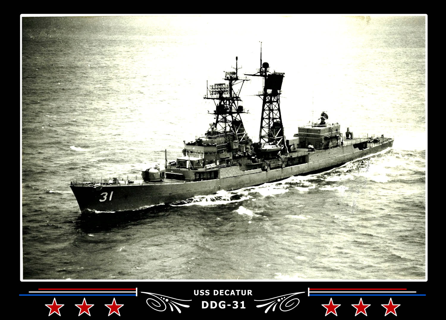 Uss Decatur Crest USS Decatur DDG-31 Canvas Photo Print – Navy Emporium