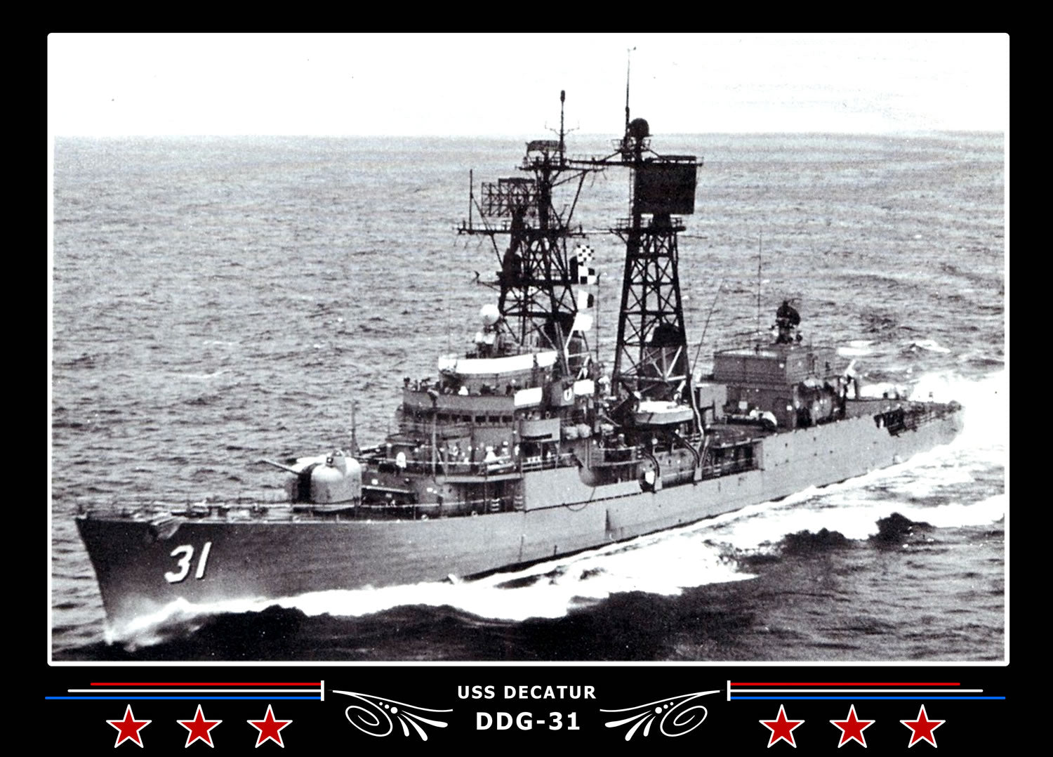 USS Decatur DDG-31 Canvas Photo Print