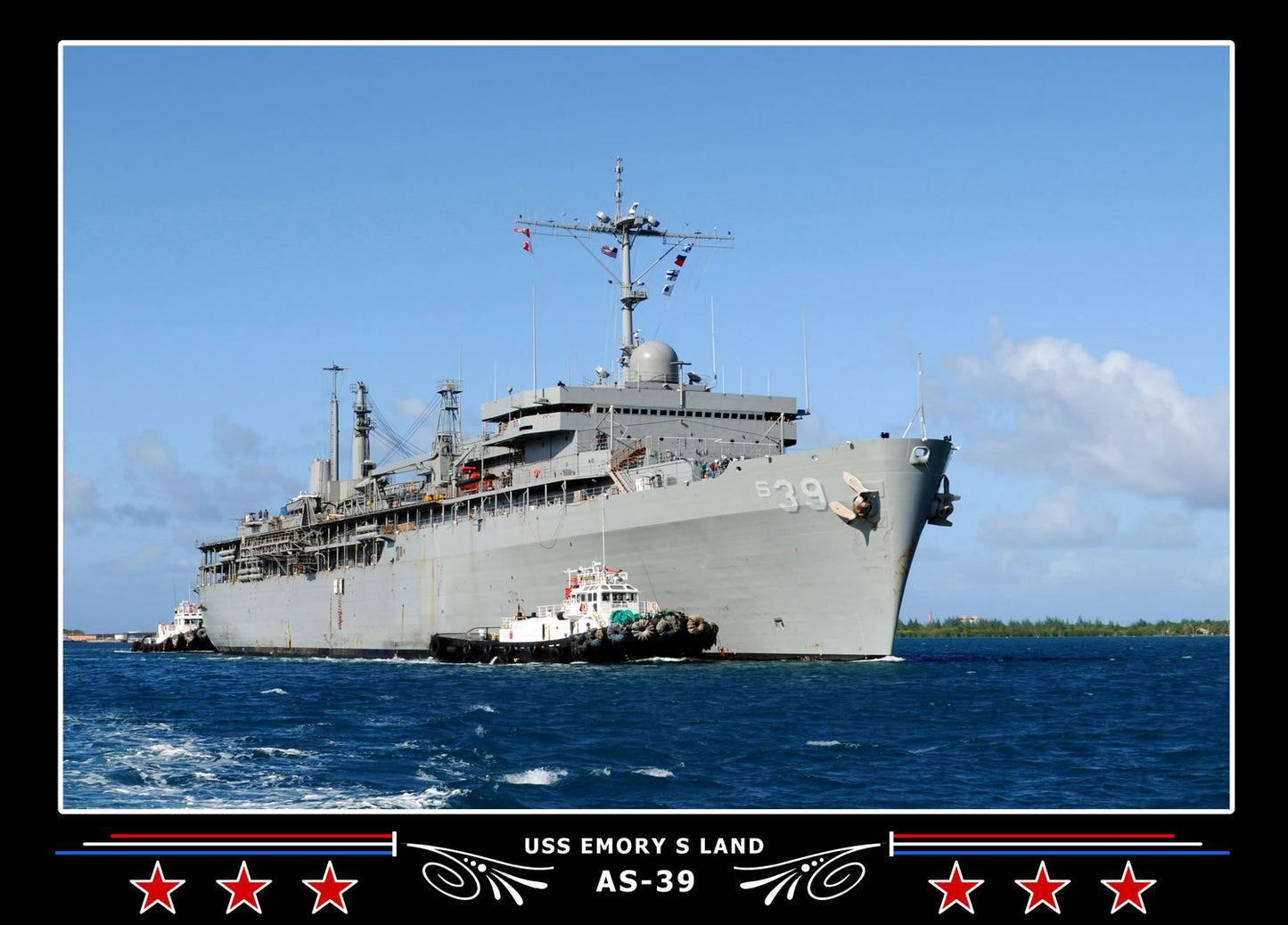 USS Emory S Land AS-39 Canvas Photo Print