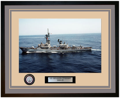 USS BENJAMIN STODDERT DDG-22 Framed Navy Ship Photo Grey