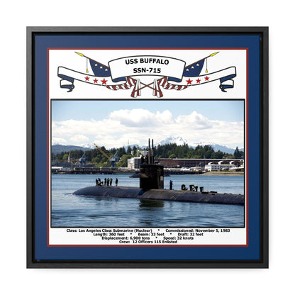 USS Buffalo SSN-715 Navy Floating Frame Photo Front View