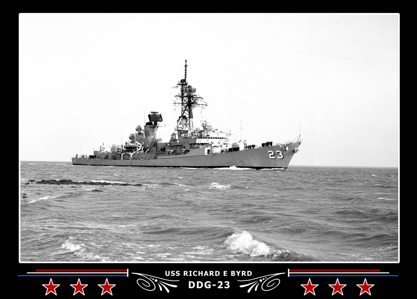 USS Richard E Byrd DDG-23 Canvas Photo Print