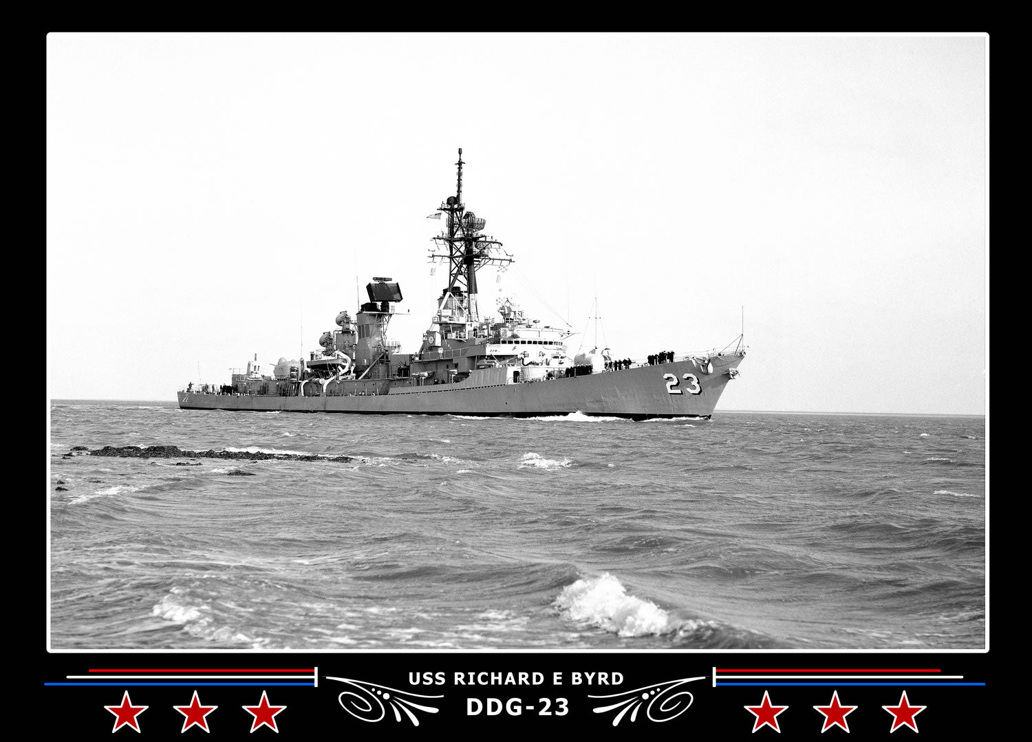 USS Richard E Byrd DDG-23 Canvas Photo Print