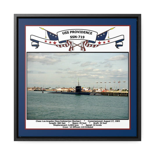 USS Providence SSN-719 Navy Floating Frame Photo Front View