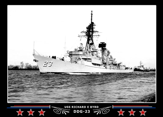 USS Richard E Byrd DDG-23 Canvas Photo Print