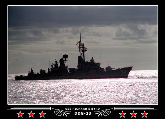 USS Richard E Byrd DDG-23 Canvas Photo Print