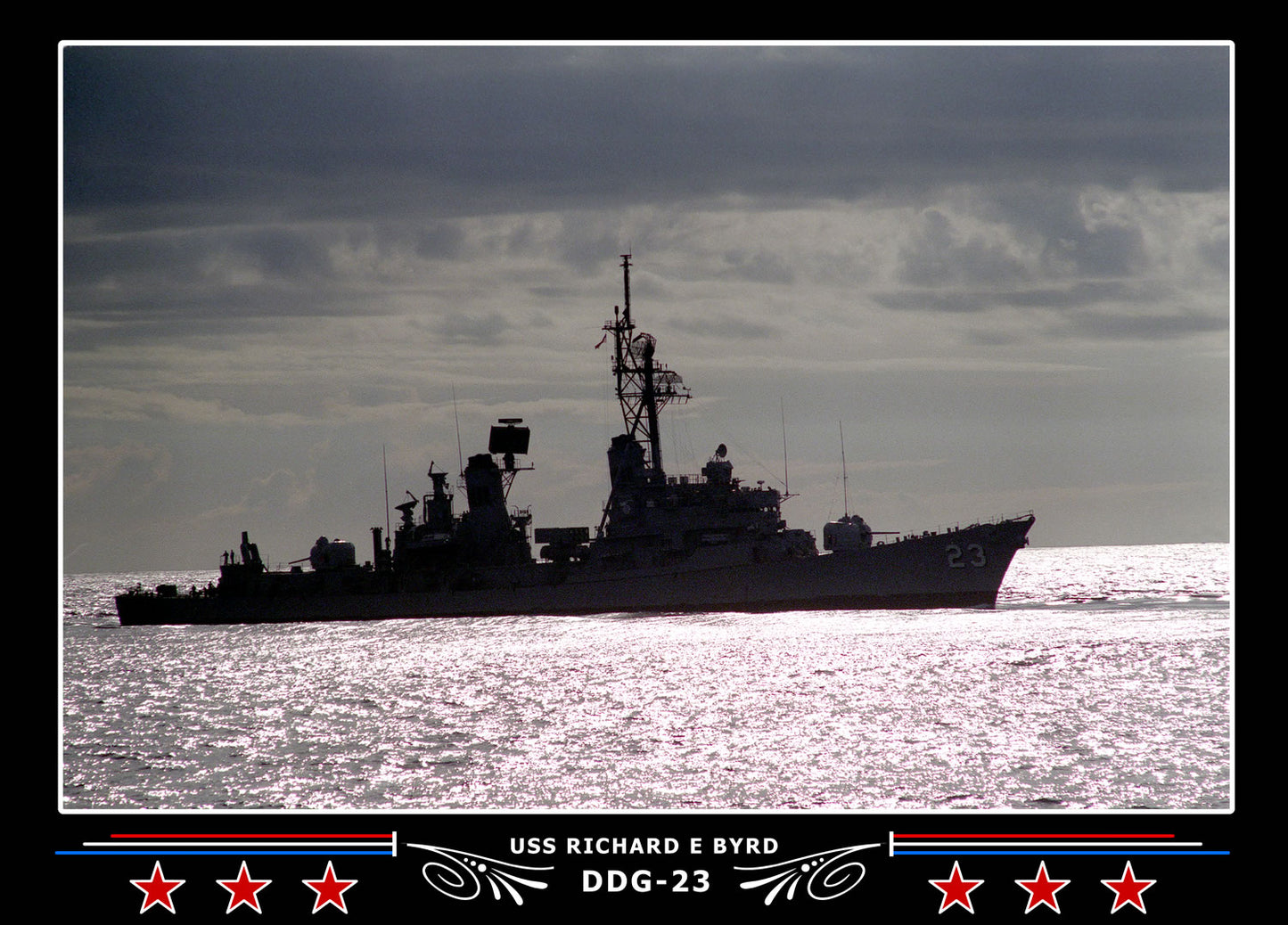 USS Richard E Byrd DDG-23 Canvas Photo Print