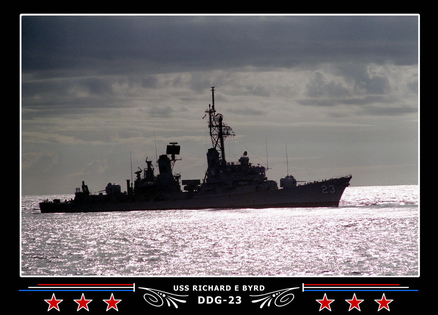 USS Richard E Byrd DDG-23 Canvas Photo Print