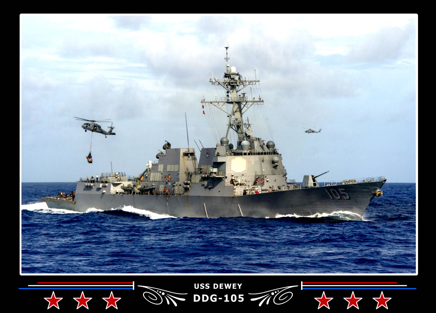 USS Dewey DDG-105 Canvas Photo Print