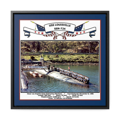 USS Louisville SSN-724 Navy Floating Frame Photo Front View