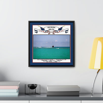 USS Helena SSN-725 Navy Floating Frame Photo Desk View