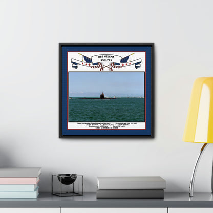 USS Helena SSN-725 Navy Floating Frame Photo Desk View