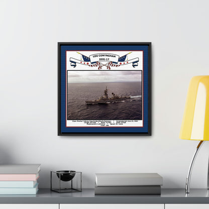 USS Conyngham DDG-17 Navy Floating Frame Photo Desk View