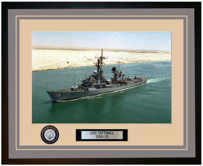 USS TATTNALL DDG-19 Framed Navy Ship Photo Grey