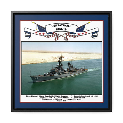 USS Tattnall DDG-19 Navy Floating Frame Photo Front View