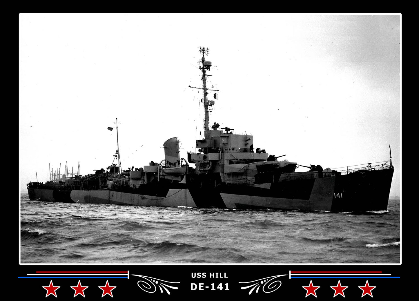 USS Hill DE-141 Canvas Photo Print