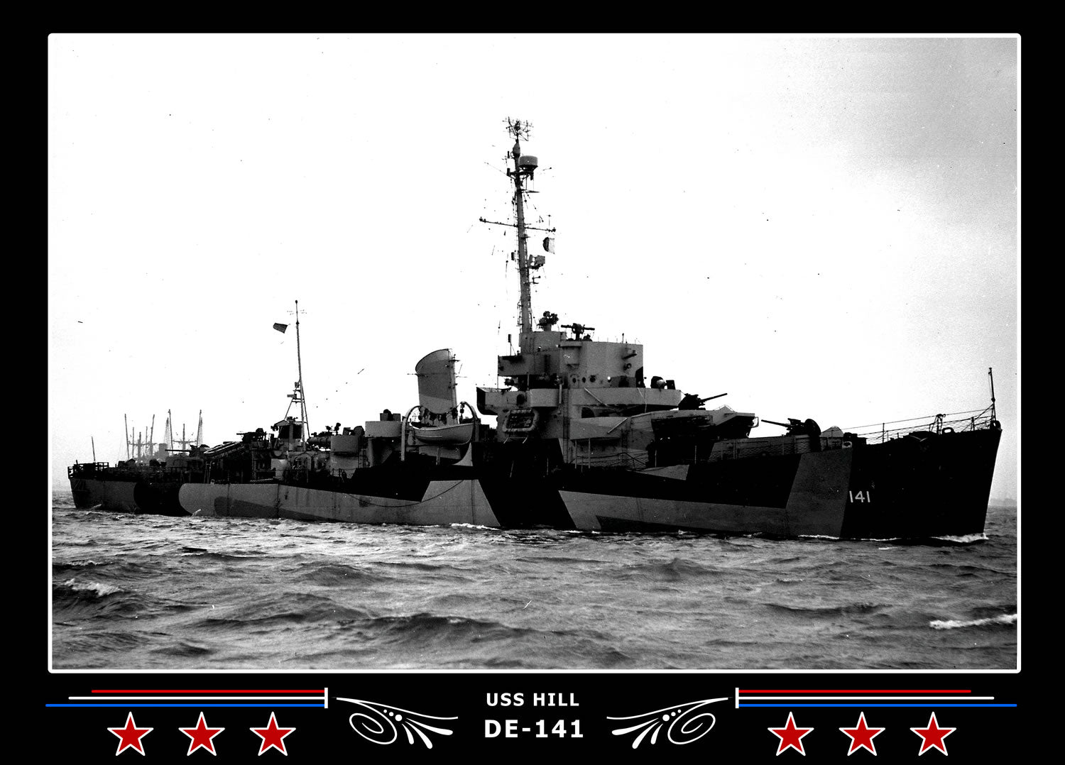 USS Hill DE-141 Canvas Photo Print