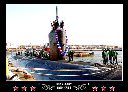 USS Albany SSN-753 Canvas Photo Print