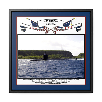 USS Topeka SSN-754 Navy Floating Frame Photo Front View