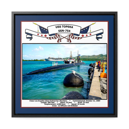 USS Topeka SSN-754 Navy Floating Frame Photo Front View