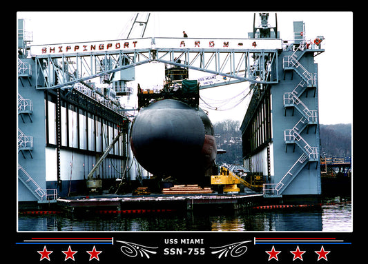 USS Miami SSN-755 Canvas Photo Print