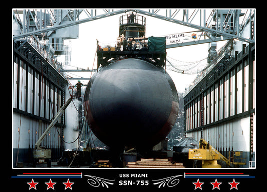USS Miami SSN-755 Canvas Photo Print