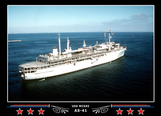 USS Mckee AS-41 Canvas Photo Print