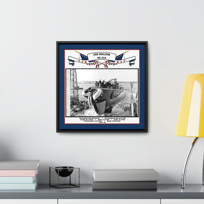 USS Sealion SS-315 Navy Floating Frame Photo Desk View
